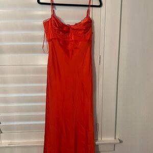 Astr the label Vibrant Red Satin Dress - brand new!